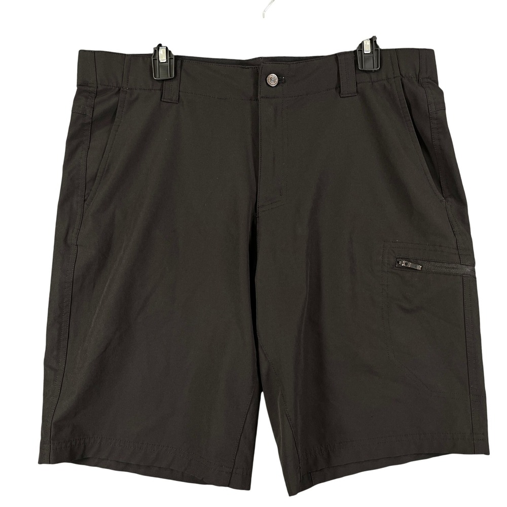 ZeroXposur Travel Series Shorts Mens 34 Black Stretch Cargo Pockets Hiking